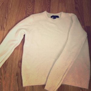 Beige/white oversized sweater